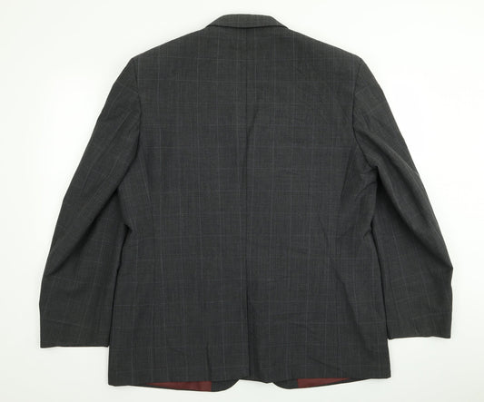 Asda George Mens Grey Check Jacket Blazer Size 44