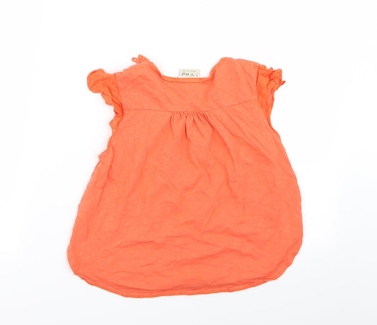 NEXT Girls Orange Basic Blouse Size 9 Years