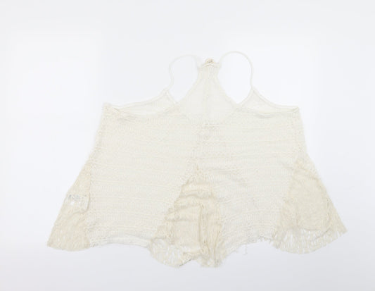 Preworn Womens White Basic Tank Size M