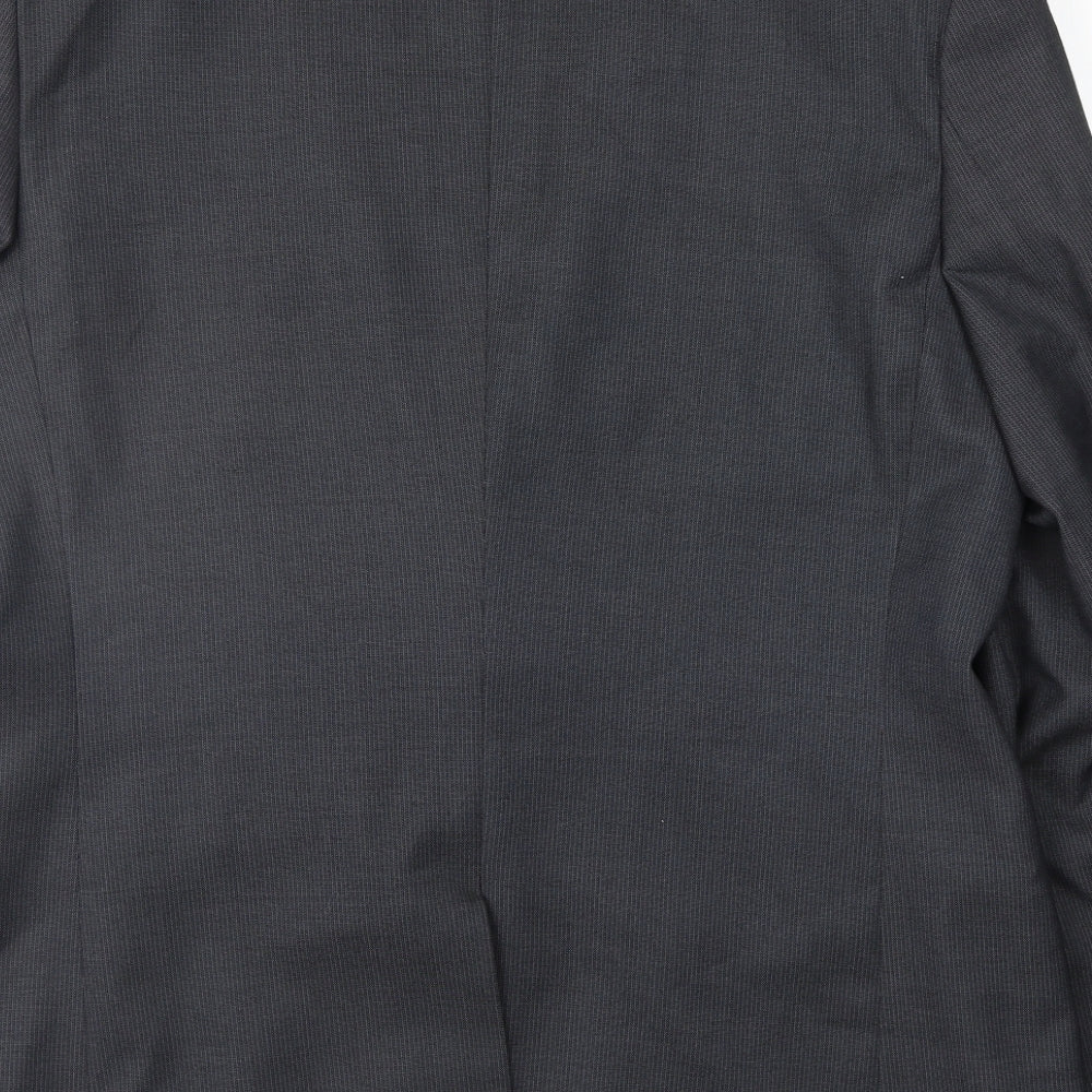 Marks and Spencer Mens Grey Striped Jacket Suit Jacket Size 42
