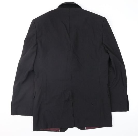 Marks and Spencer Mens Black Striped Jacket Suit Jacket Size 38