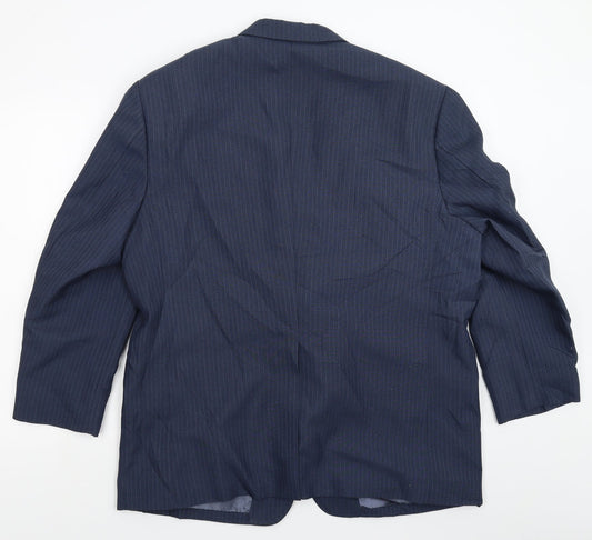 Divya Mens Blue Jacket Suit Jacket Size 44