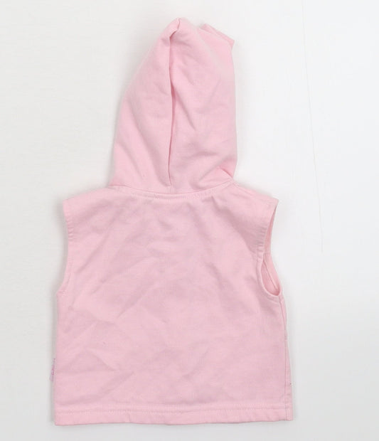 Mini Chic Girls Pink Gilet Jacket Size 0-3 Months