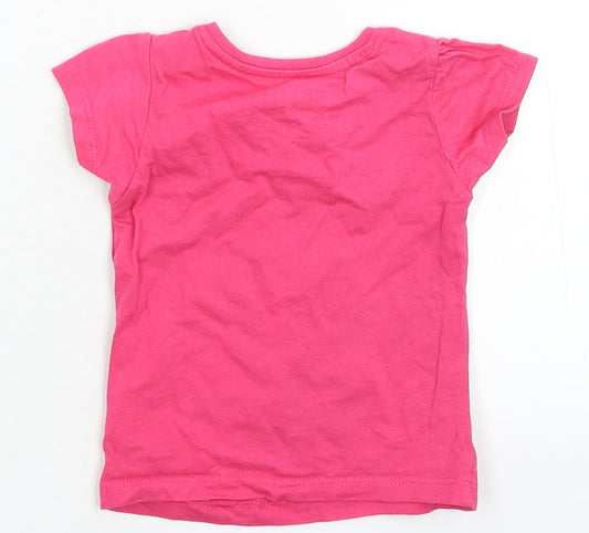 Primark Girls Pink Basic T-Shirt Size 6-9 Months