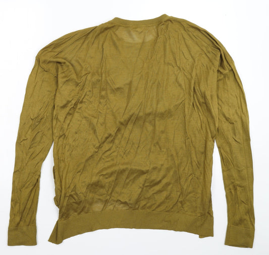H&M Womens Beige Knit Pullover Jumper Size S - Oversized
