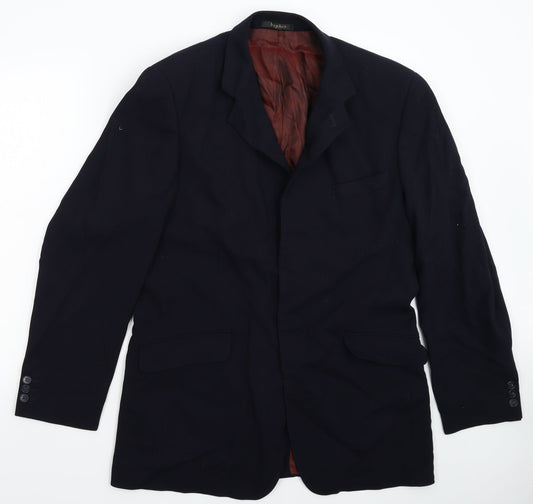 Hyphen Mens Blue Jacket Blazer Size 40