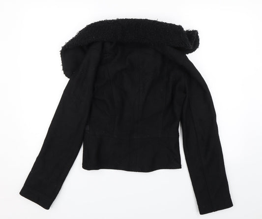 Marc Cain Womens Black Overcoat Coat Size S