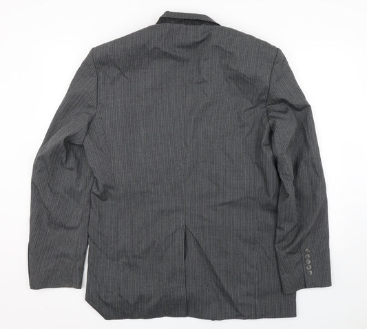 Mexx Womens Grey Striped Jacket Suit Jacket Size 18