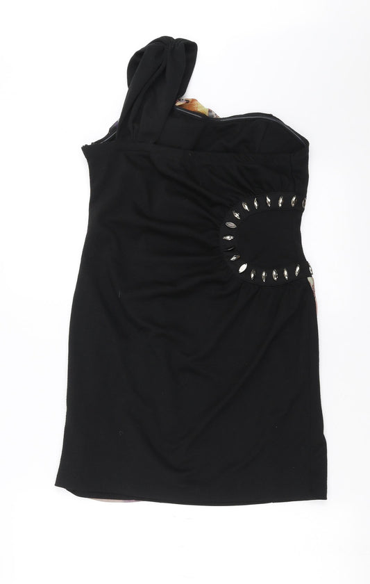 IZABEL Womens Black Mini Size L - Abstract Design
