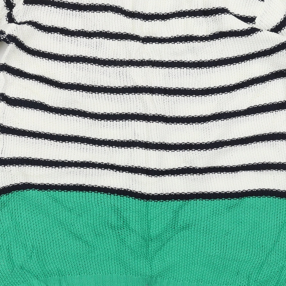 Sky Designs Womens Ivory Striped Knit Cardigan Jumper Size S