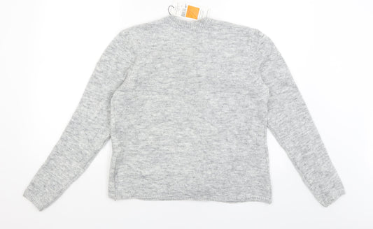Breal Womens Grey Wrap Jumper Size 16