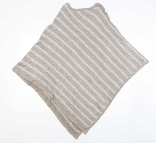 Eredi Pisano Womens Brown Striped Shrug Jumper Size L