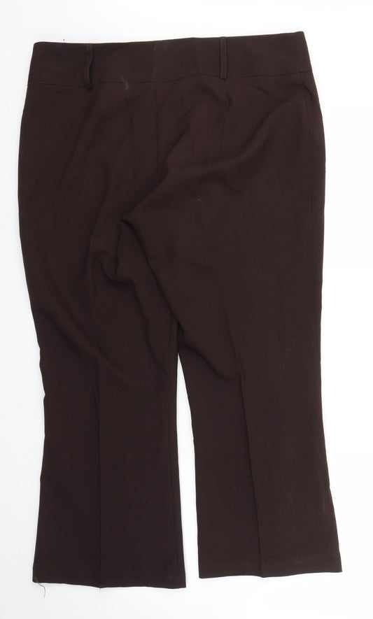 Matalan Womens Brown Trousers Size 16 L24 in