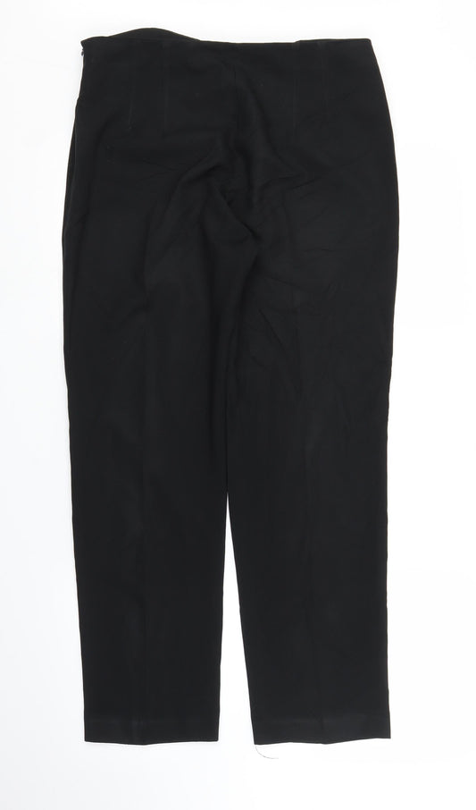m&s Womens Black Trousers Size 12 L27 in