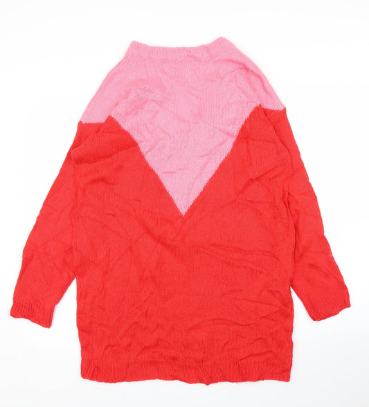 Brave Soul Womens Red Pullover Jumper Size 14