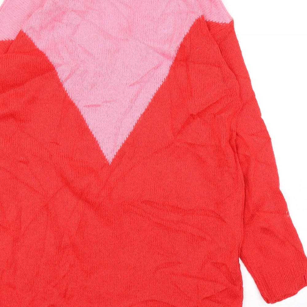 Brave Soul Womens Red Pullover Jumper Size 14