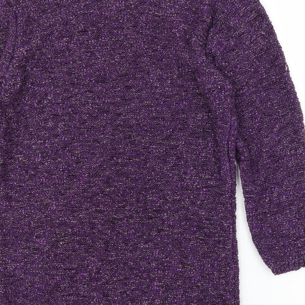 BM Womens Purple Pullover Jumper Size M