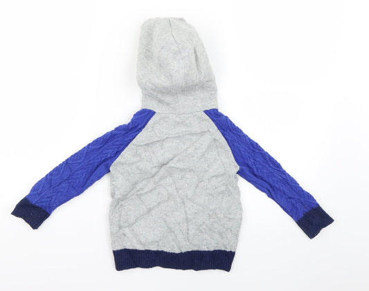 Baby Gap Boys Grey Cardigan Jumper Size 3 Years