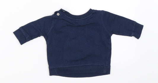 F&F Boys Blue Pullover Jumper Size 0-3 Months