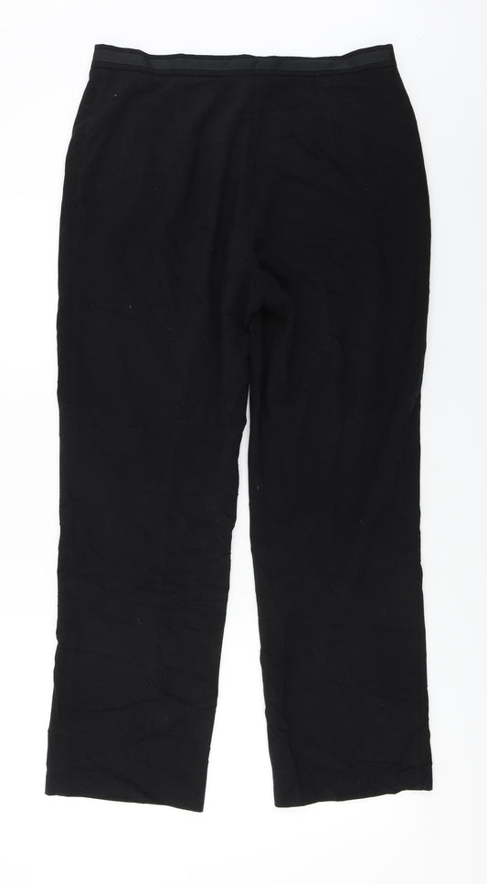 Marks and Spencer Womens Black Trousers Size 12 L26 in
