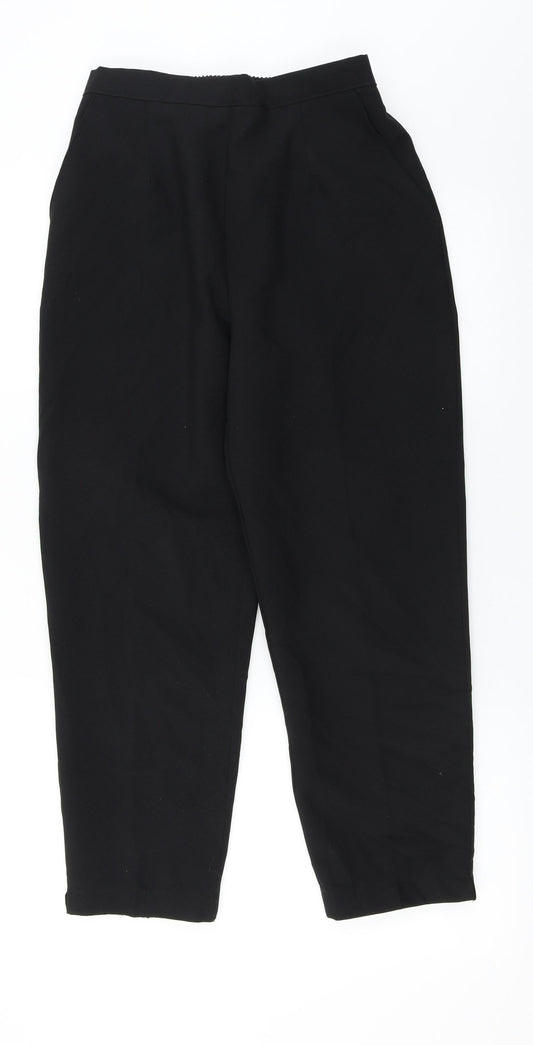 Preworn Womens Black Trousers Size 10 L24 in