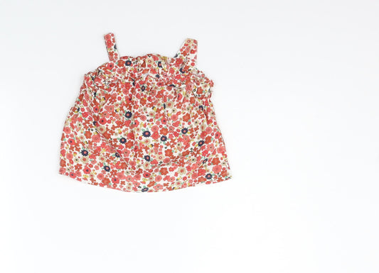 Matalan Girls Beige Floral A-Line Size 9-12 Months