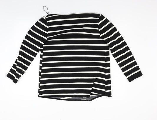 New Look Womens Black Striped Cardigan Jumper Size 12