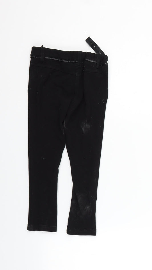 NEXT Girls Black Jegging Trousers Size 5 Years