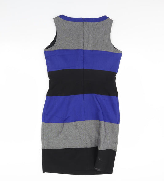 J taylor Womens Blue Pencil Dress Size 4