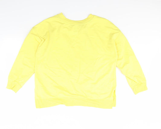Time To Dream Womens Yellow Pullover Jumper Size L - sweet dreams