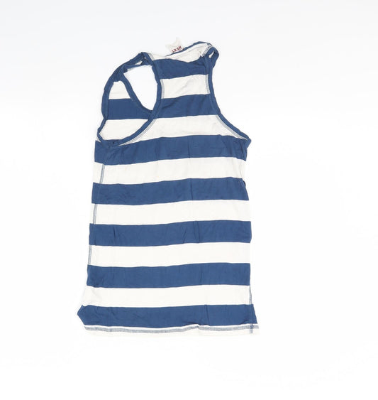 NEXT Womens Blue Striped Basic Tank Size 8