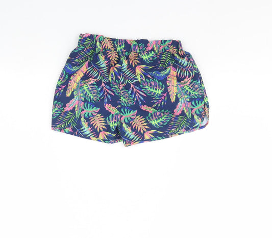 Primark Girls Blue Floral Bermuda Shorts Size 10 Years