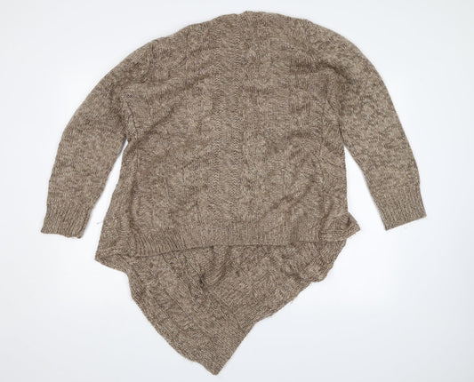 Roman Originals Womens Brown Cardigan Jumper Size S