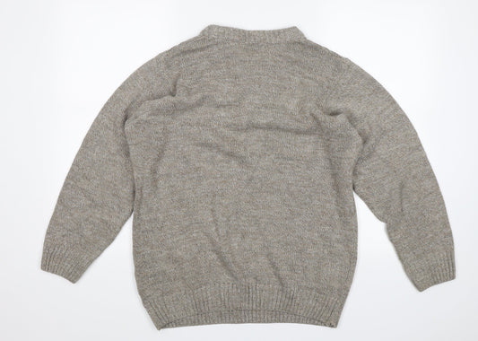 EWM Womens Beige Pullover Jumper Size 8