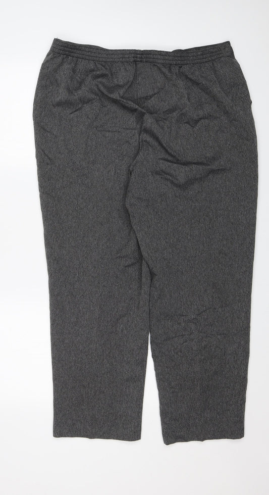 BM Womens Grey Dress Pants Trousers Size 18 L25 in