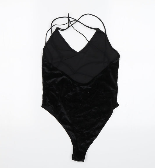 Divided Womens Black Bodysuit One-Piece Size S
