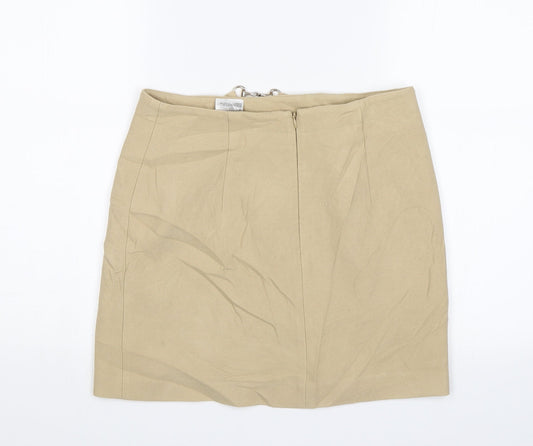 H&M Womens Beige Mini Skirt Size 10