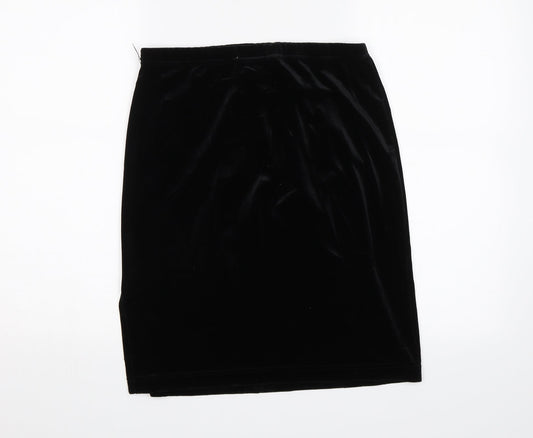 Look Fashion Womens Black Straight & Pencil Skirt Size 10