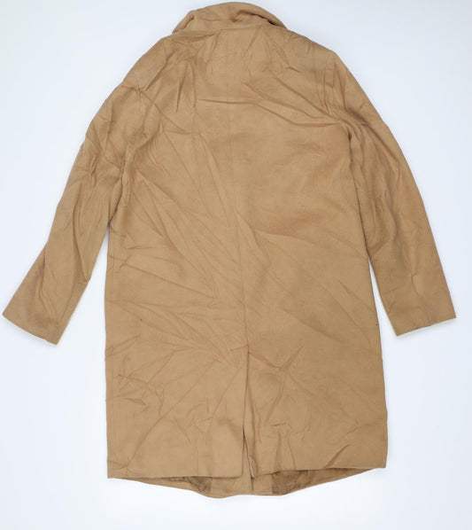 New Look Womens Brown Overcoat Jacket Size 12