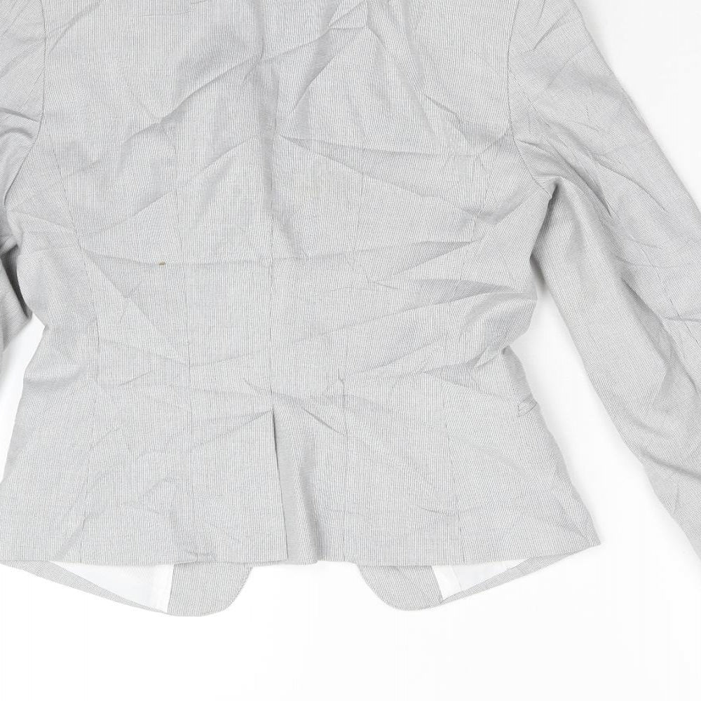 H&M Womens Grey Jacket Blazer Size 32