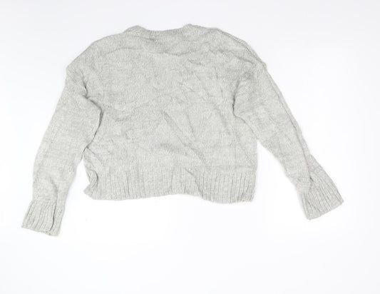 New Look Womens Grey Knit Pullover Jumper Size L