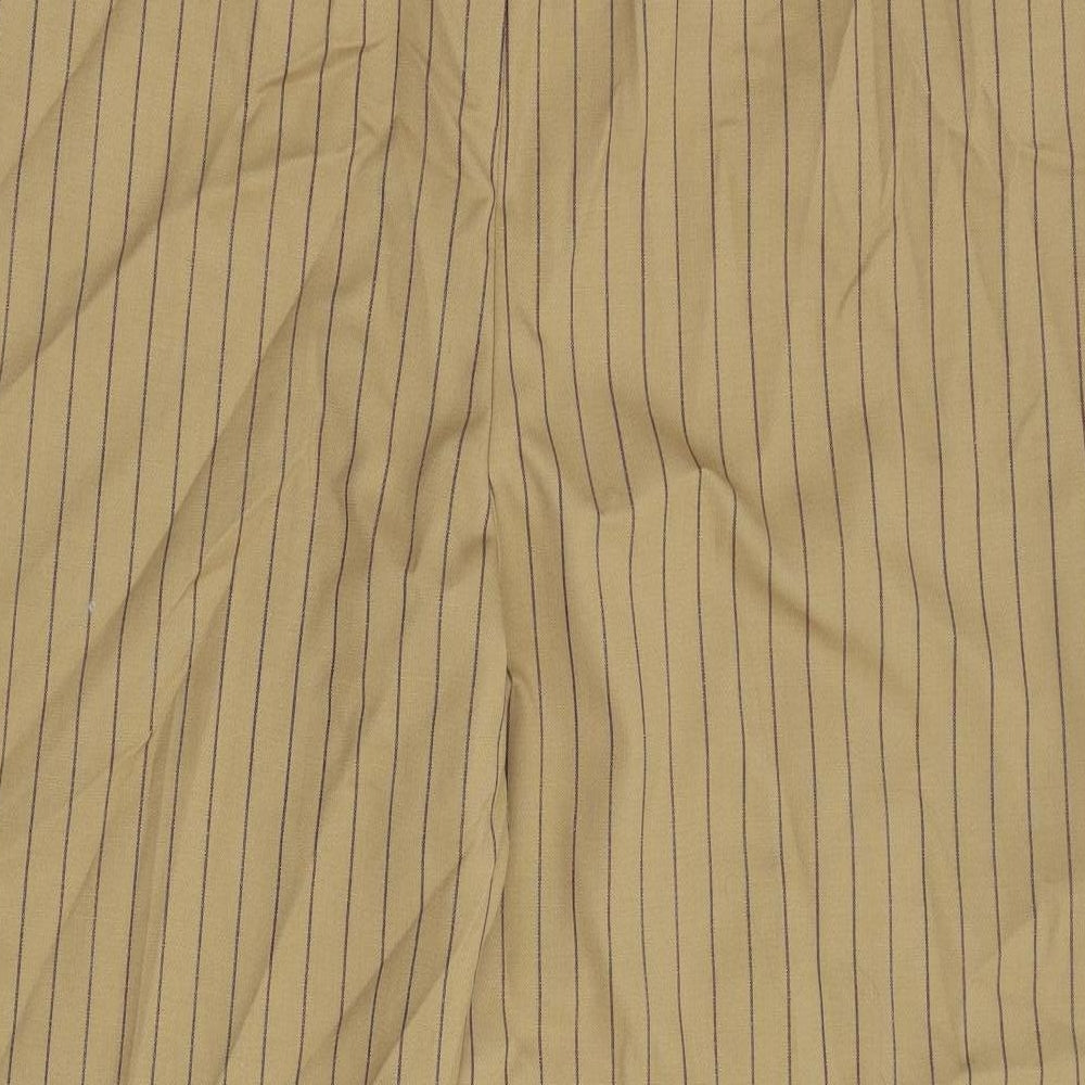 Brand and care label for Autograph women’s brown striped trousers, size UK 22, 31-inch leg