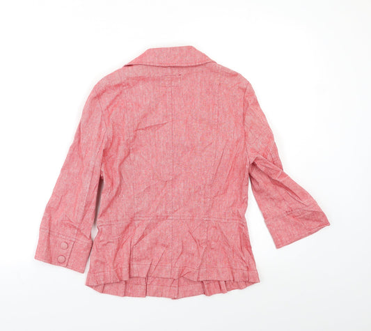 Per Una Womens Red Jacket Blazer Size 10