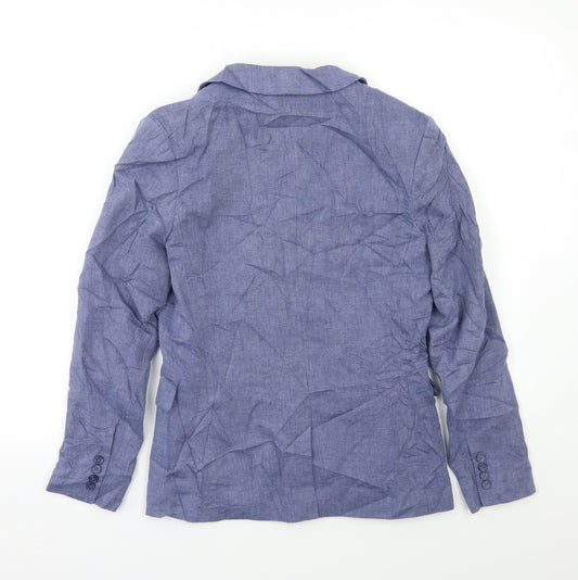 H&M Womens Blue Jacket Blazer Size S