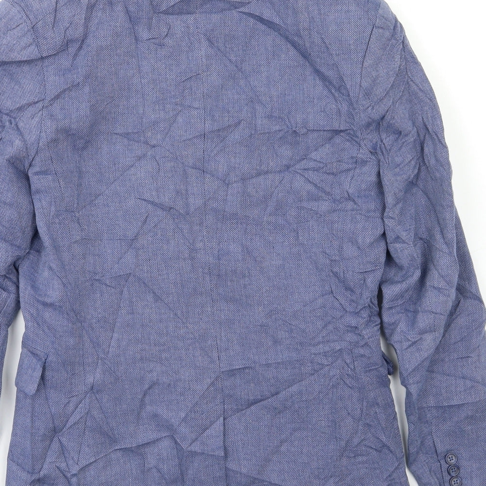 H&M Womens Blue Jacket Blazer Size S
