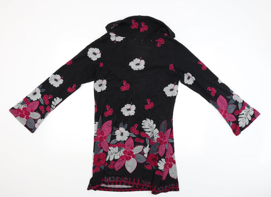 Quetzal Womens Black Pullover Jumper Size M