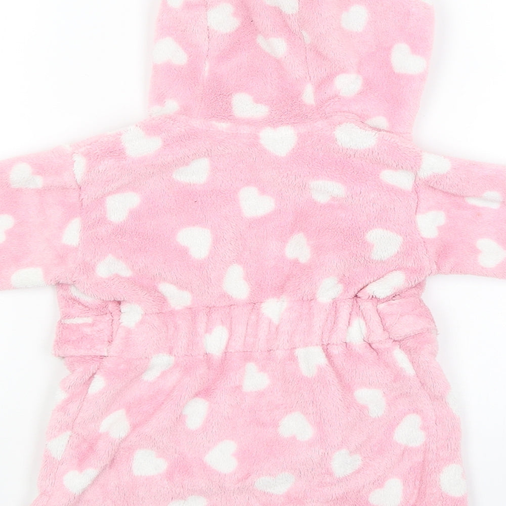 Brand and care label for George girls’ pink babydoll gown, size 6-9, months
