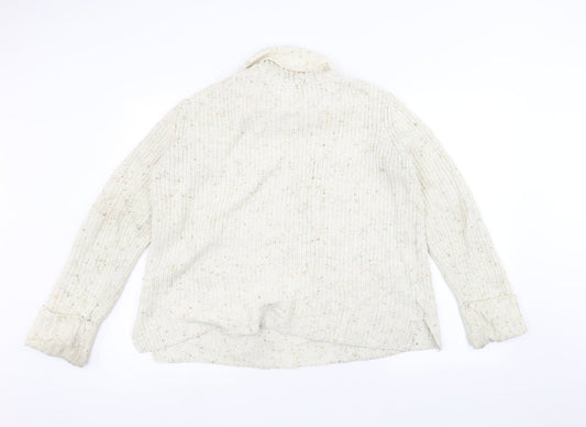 Warehouse Womens White Pullover Jumper Size 10