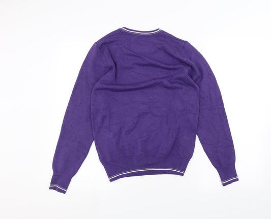 new men Mens Purple Pullover Jumper Size M
