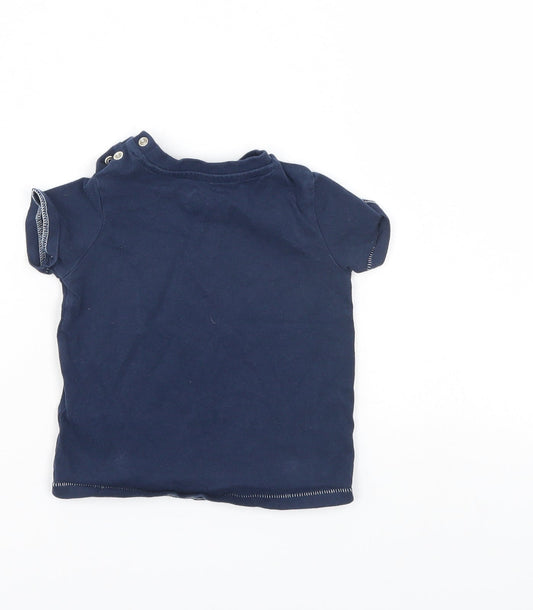 Fred & Flo Boys Blue Basic T-Shirt Size 6-9 Months